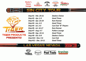 2016 Tiger Sin City Tour Stops