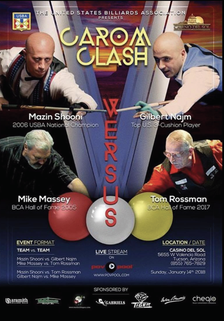 USBA’s 2018 Exclusive ‘B’ Tournament & Carom CLASH!